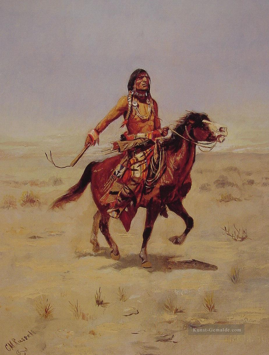 Indian Rider Inder Charles Marion Russell Indianer Ölgemälde